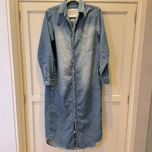 Frank and Eileen Long sleeved maxi denim dress